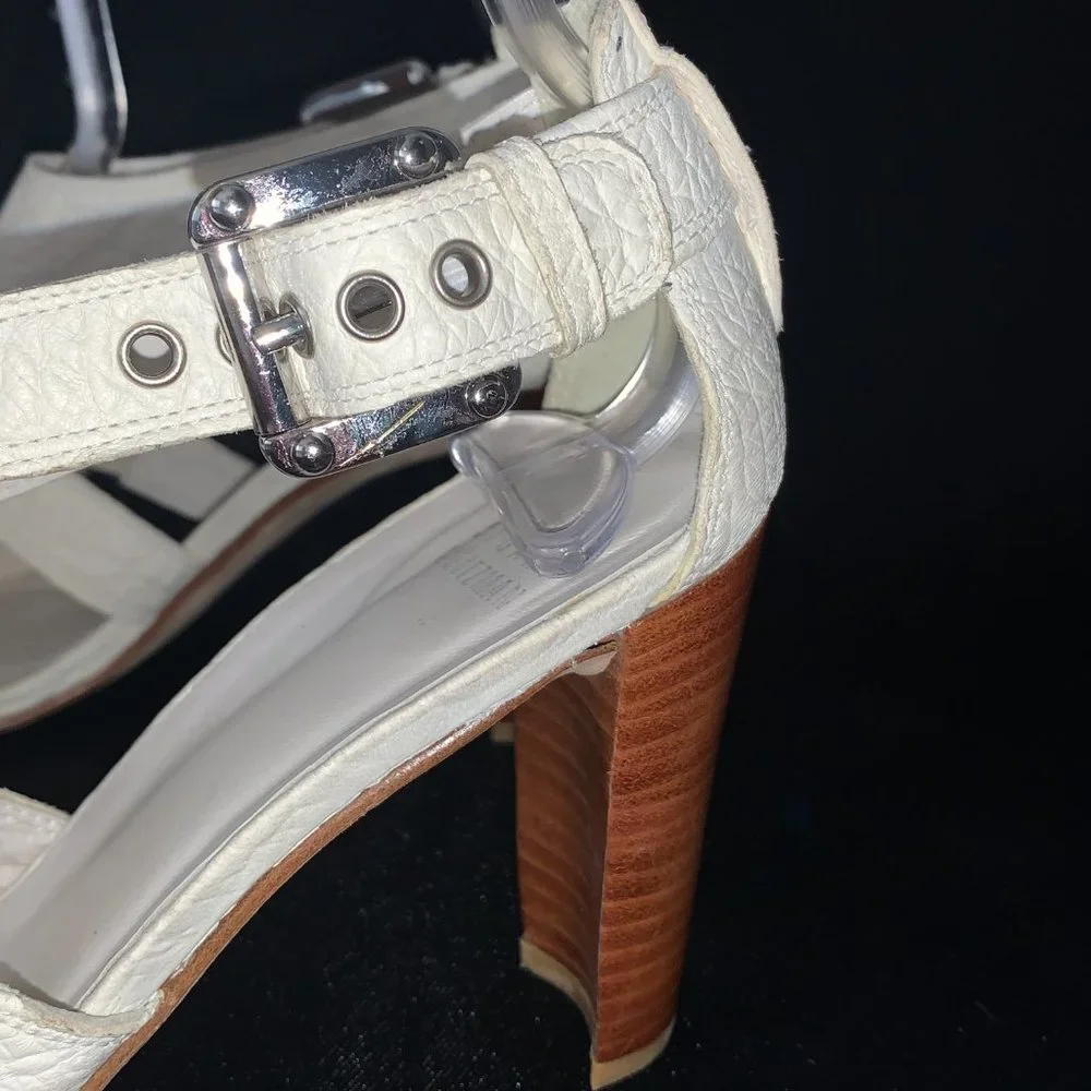 STUART WEITZMAN‎ Leather Open Toe Heels